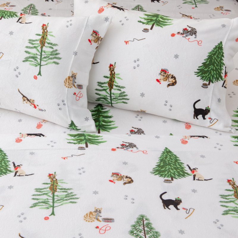 Ensembles de draps en velours ultra doux, Reine, Chats