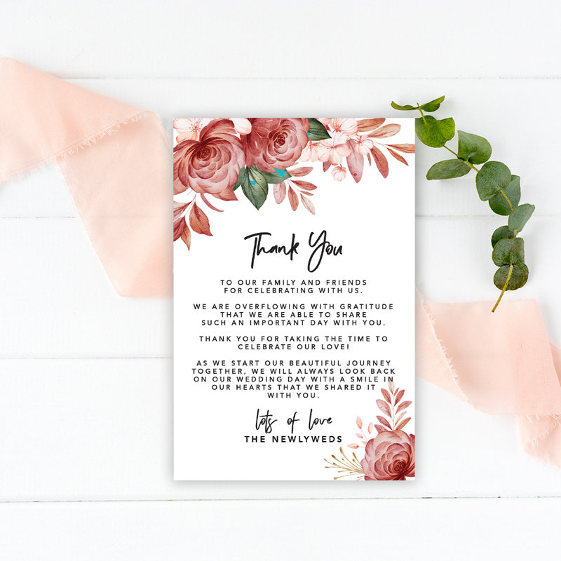 Coffret de 56 cartes de mariage Boho