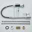 Kitchen sink mixer tap with pull-out spray high spout brass