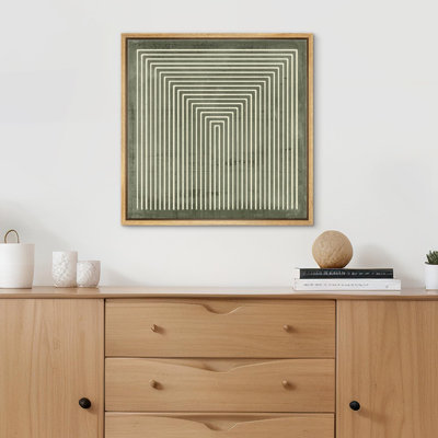 «Abstract Geometric Concentric Squares», reproduction d'art sur toile encadrée