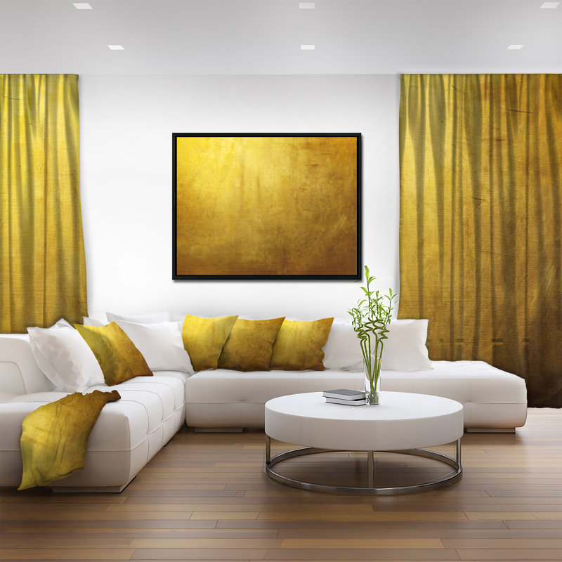 «Gold Texture», cadre flottant, impression sur toile, H 28 po x l 60 po x P 1,5 po
