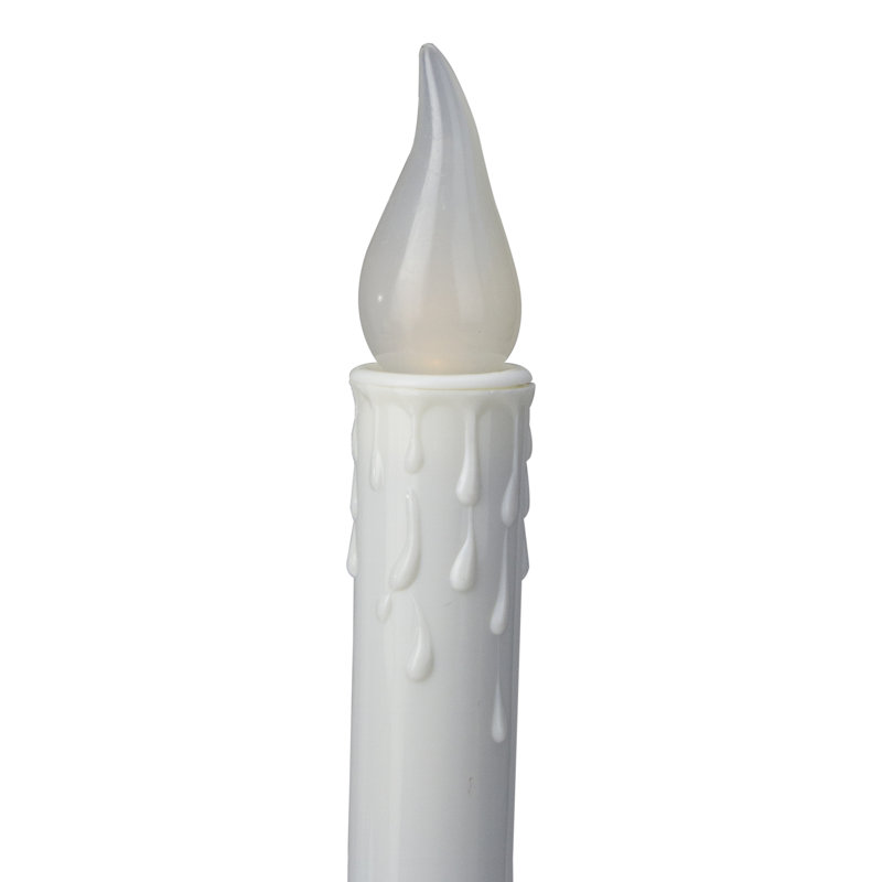 LED Christmas Candle Lamp With Automatic Timer - 8.5" - Clear - Set Of 4