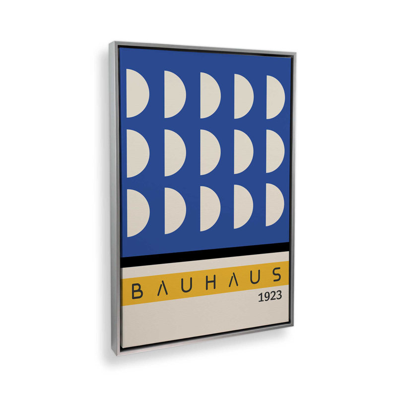 "Bauhaus bleu et jaune", Chrome poli, H 18,75 po x l 12,75 po