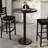 Round Solid Wood Commercial Tabletop with Round Bar Height Base-102232064-102232067-102234108