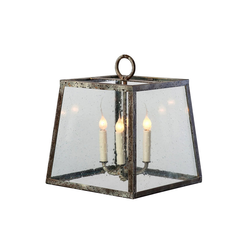4 - Light Pendant, Ocean Mist, 16" H x 14" W x 14" D