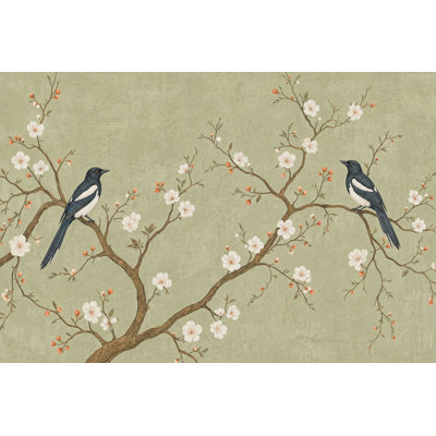 Papier peint chinois avec branches chinoises