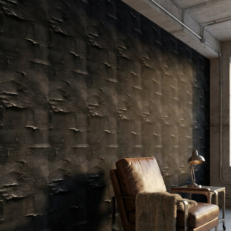 Papier peint abstrait, art mural foncé