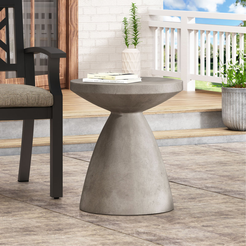 Outdoor Lightweight Concrete Side Table