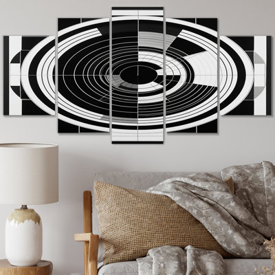 Julius - Modern Geometric Canvas Art Print - 5 Panels