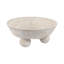 Bol décoratif décoratif en papier mâché pour décoration intérieure - bol moderne parfait pour le comptoir de la cuisine, la table basse ou le style de l'entrée - blanc-465419193