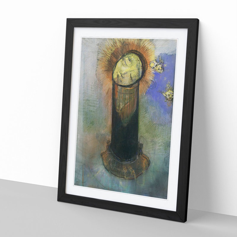 John the Baptist by Odilon Redon - Picture Frame Painting, 36cm H x 27cm W x 2cm D, Black Framed