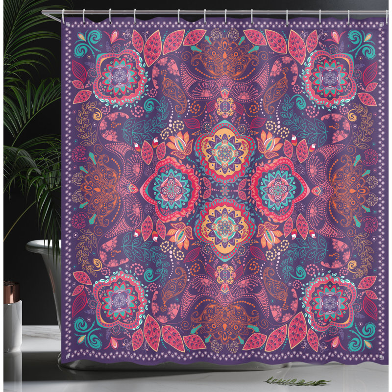  Rideau de douche Paisley, H 70 po x l 69 po
