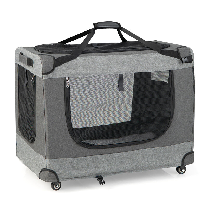 Très grande cage pliable pour chien Tucker Murphy Pet ™ avec 4 roues verrouillables
