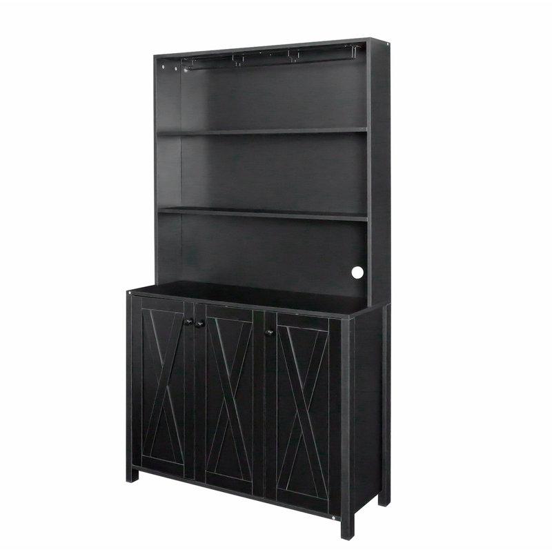Gerarde 70.87'' Kitchen Pantry, Black