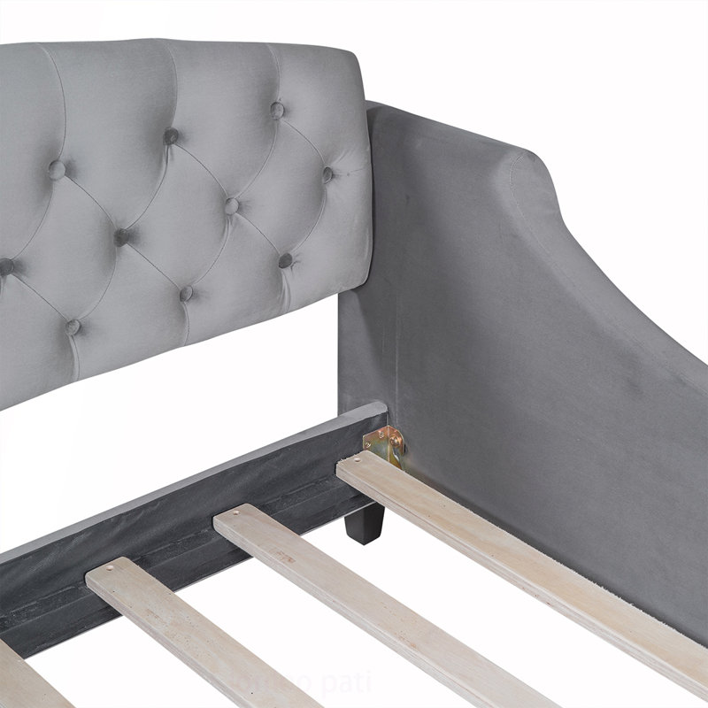 Modern Luxury Tufted Button Daybed, Twin with Durable Plywood Frame and Multifunctional Design for Versatile Use, Twin