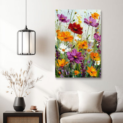 Impasto Colorful Cosmos Canvas Art High Definition - Studio