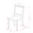 5-piece dining set consists of a dining table with top and 4 stackable chairs with White and Gray Pattern Polyester Fabric - Wire-brushed Black-193344388-193344390