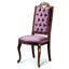 Tufted Upholstered Side Chair in Purple