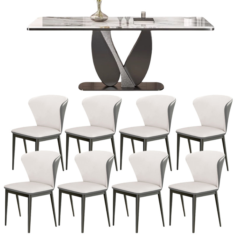 Italian style simple rectangular dining table sets