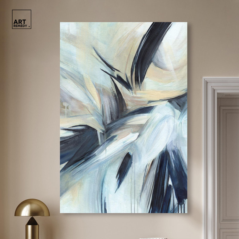 «Layered Shadows», art abstrait vert par Art Remedy, H 15 po x l 10 po, Toile tendue, Peinture sans cadre