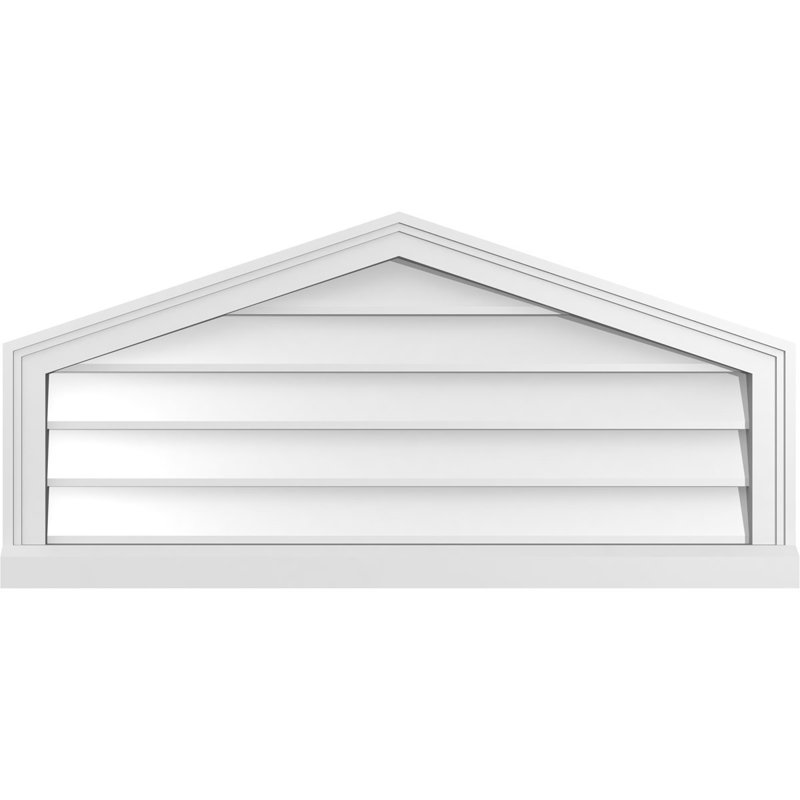 Peaked Surface Mount Signature Urethane Non-Functional Gable Vent 4/12 Pitch Primed Tan, 18" H x 38" W x 2" D