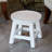 Carved Wooden Step Stool, Floral-658609288