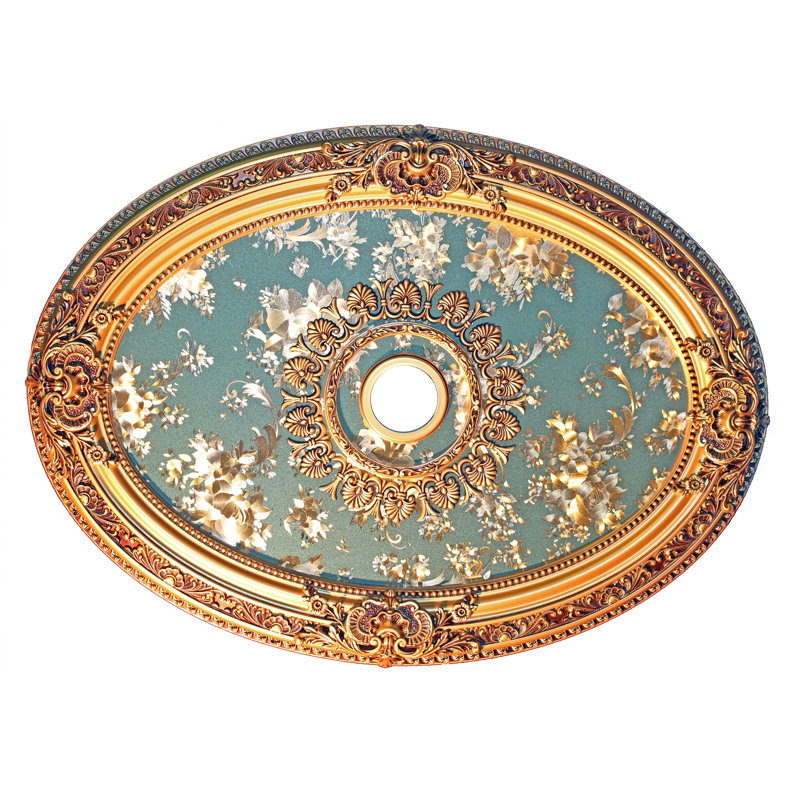 Oval Gold Ceiling Medallion