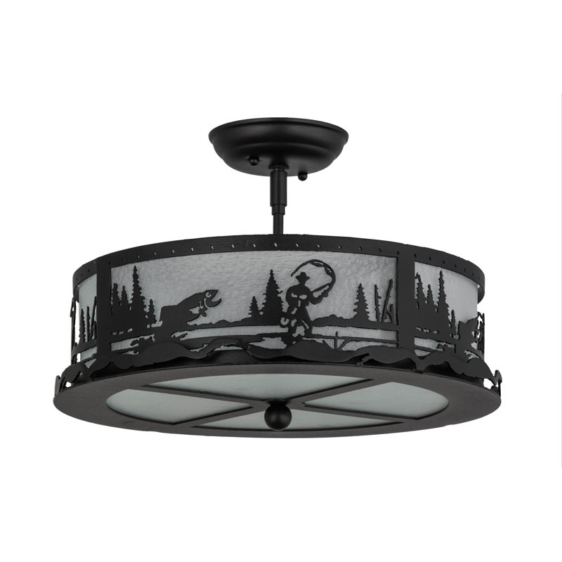 Glass Semi Flush Mount