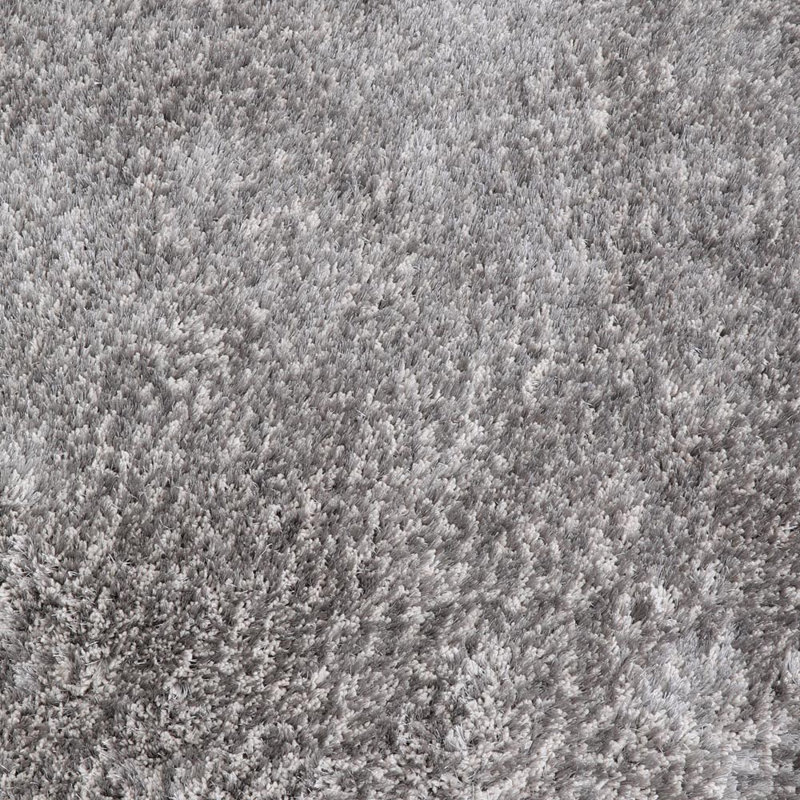 Tapis à poils longs en polyester touffeté à la main Camarato, Rond 10pi