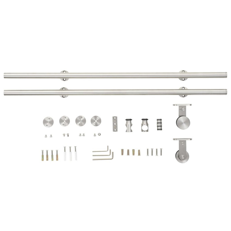 Hunsicker Stainless Steel Sliding Door Hardware Kit