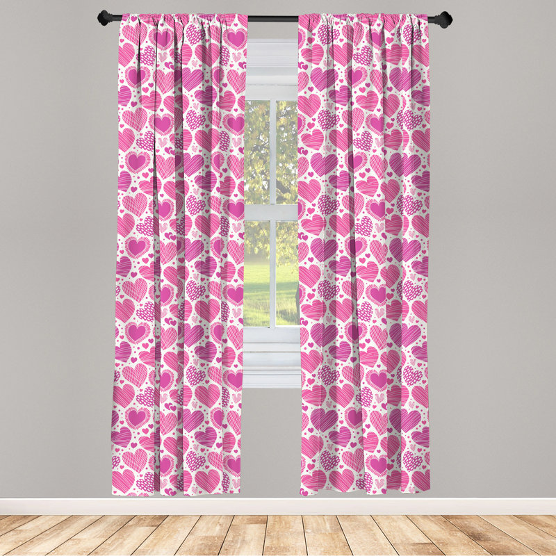 Panneau coulissant semi-diaphane avec passe-tringle Ambesonne, 28 po x 63 po