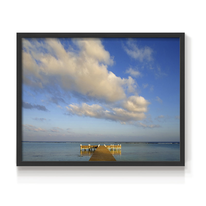 Little Cayman Island -Framed Print - Restickable, H 11 po x l 14 po, Noir, noir, noir, noir