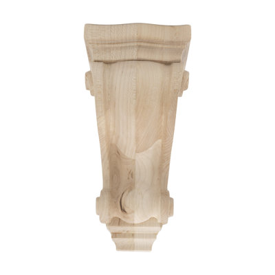 7-1/8 in x 3-5/8 in x 3-5/8 in Unfinished Classic Traditional Plain Wood Corbel