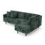 Canapé modulaire 3 places avec structure en bois d'ingénierie Talmadge, revêtement en velours-polyester gris anthracite ou vert