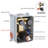 KES Complete Shower System Rough-In Valve with 12 Inches Rain Shower Head Push-Button Black