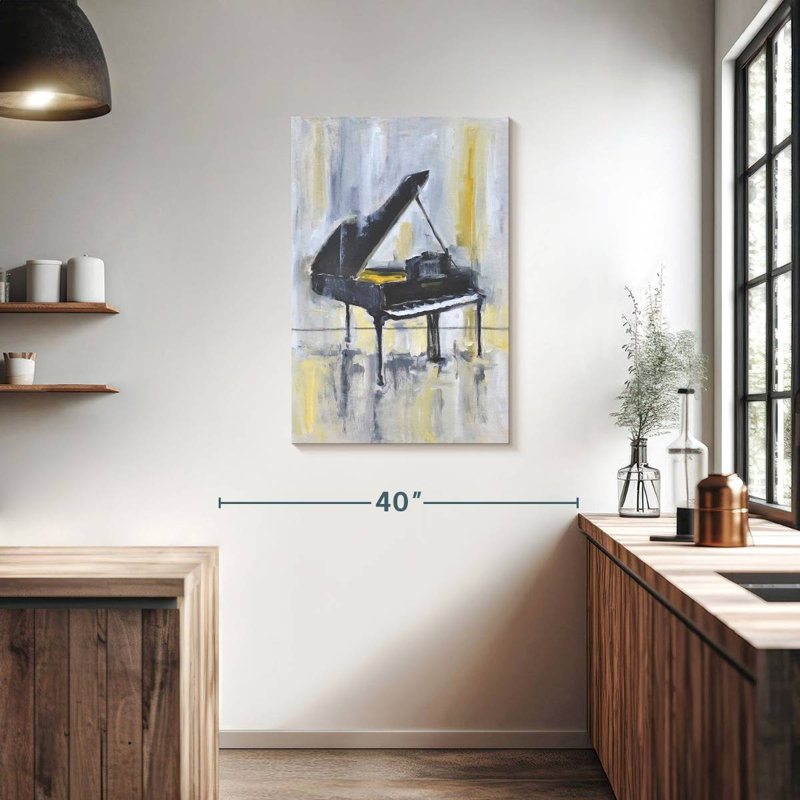 Piano Abarca en or II, H 36 po x l 24 po
