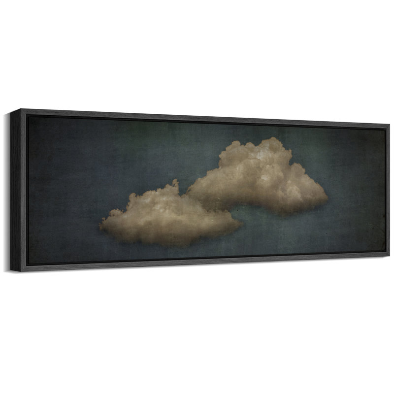 Oeuvre de décoration murale pastel vert pastel bleu marine abstrait ciel moderne minimaliste relaxant, Noir, noir, noir, noir