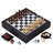 Black Black 5 in 1 - Chess, Checkers, Backgammon Table, Chinese Checkers and Dice Games