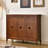 Black&Walnut Solid Wood Shoe Storage Bench