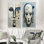 Minimalism Folk Religion Portrait - Folk Religion Canvas Wall Art Set Of 2