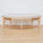 Modern Zanera 5-Piece Dining Table Set, 44" Round Dining Table with Curved Bench & Side Chairs,kitchen table set,dining table set,dining room set-1955674105