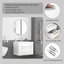 Meuble-lavabo 24 po avec lavabo combiné, 1 grand tiroir, système de fermeture en douceur, meuble-lavabo mural, poignée en métal, cuve en céramique à rebords épais unique