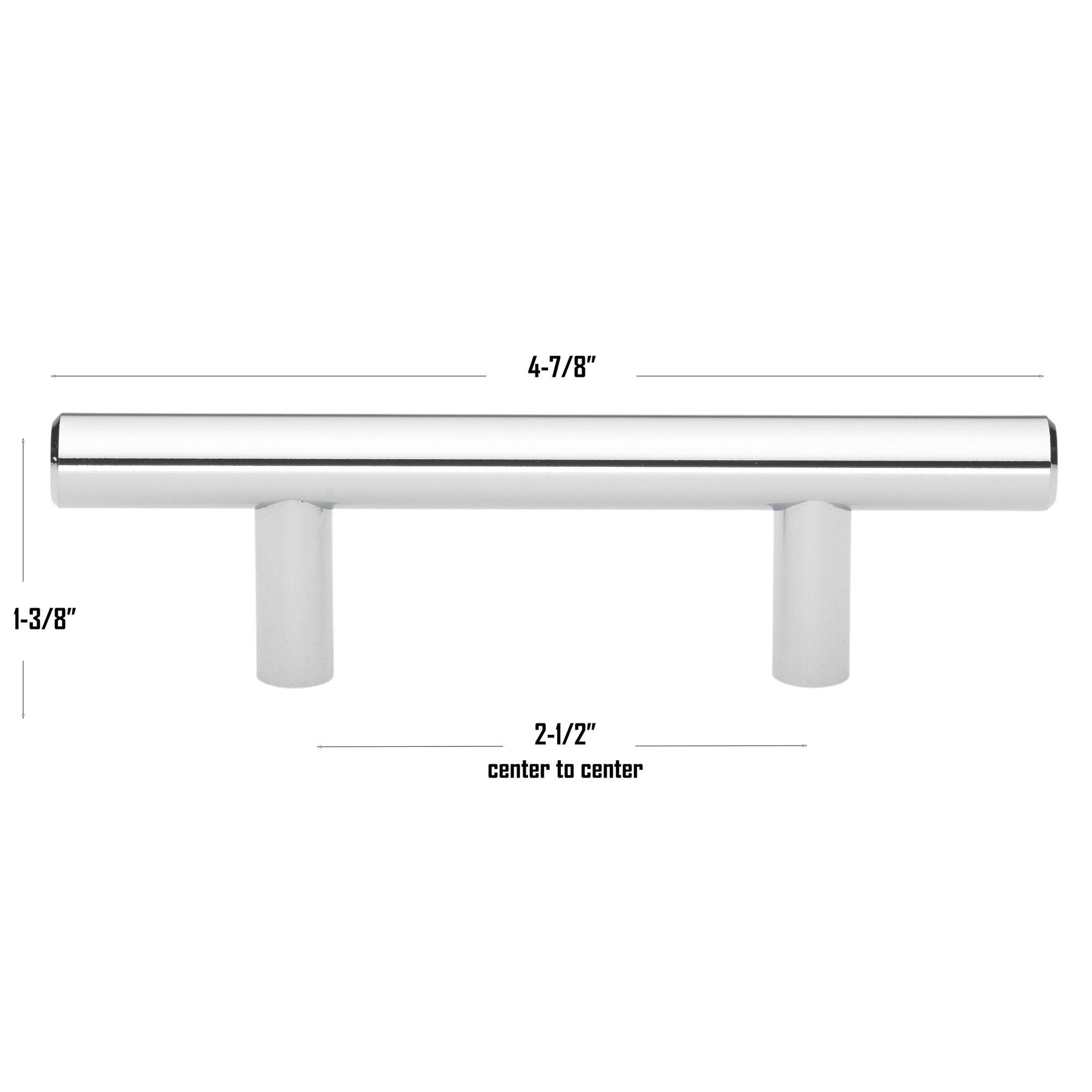 Roman Bar Pull, 2 1/2", Polished Chrome