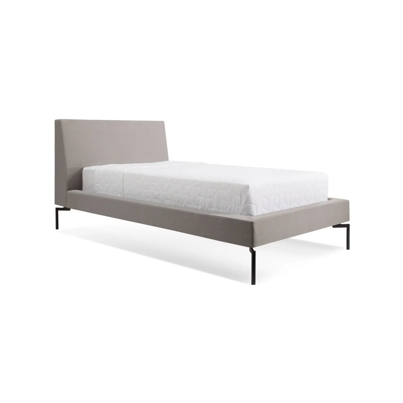 New Standard Upholstered Bed, Twin, Condit Charcoal/Black
