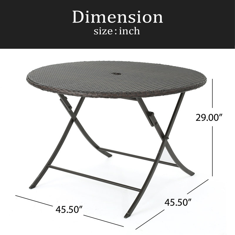 ROUND FOLDABLE DINING TABLE