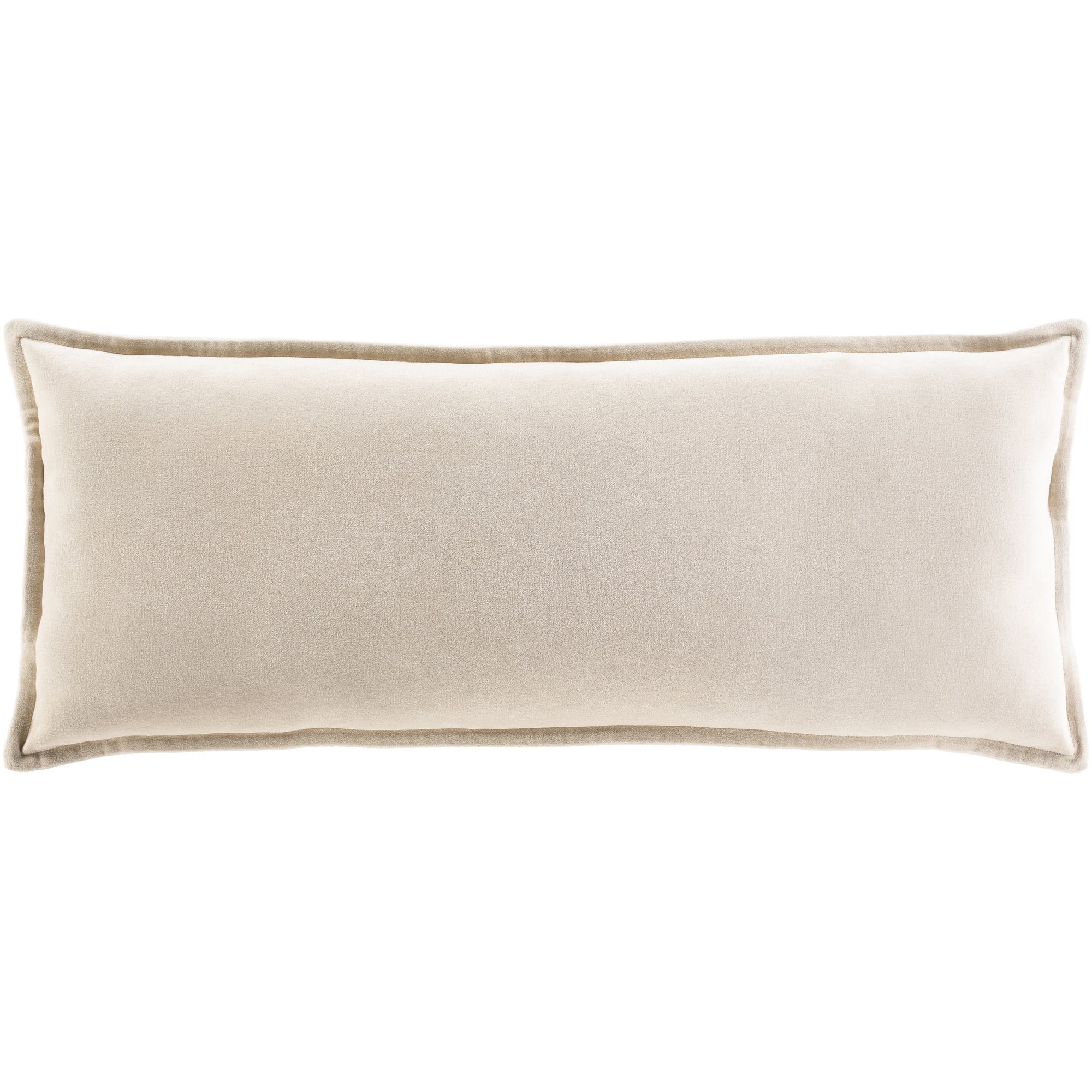 Norwin Cotton Throw Pillow, Beige, Polyester, 12"H x 30"W