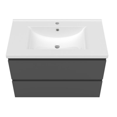 Noehly 790mm Single Bathroom Vanity with Drop In Ceramic Basin