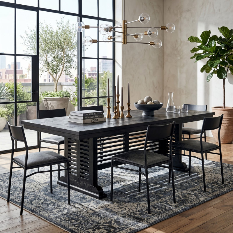 Kristmundur Pine Solid Wood Dining Table