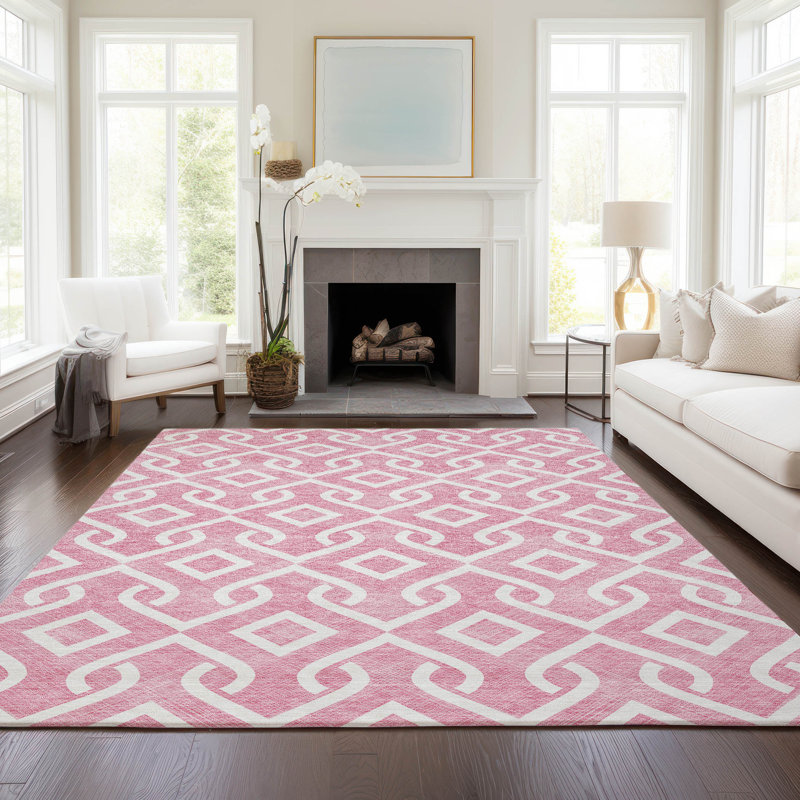 Kaylani Washable Geometric Indoor / Outdoor Rug, Rectangle 10' x 14'