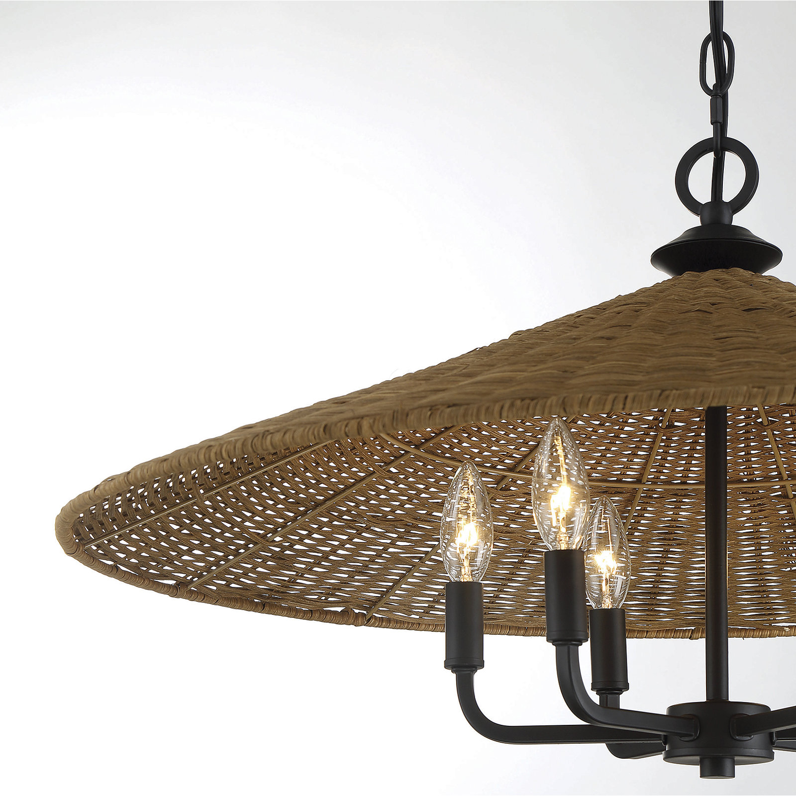 Jared Dimmable Rattan 6-Light Pendant